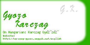 gyozo karczag business card